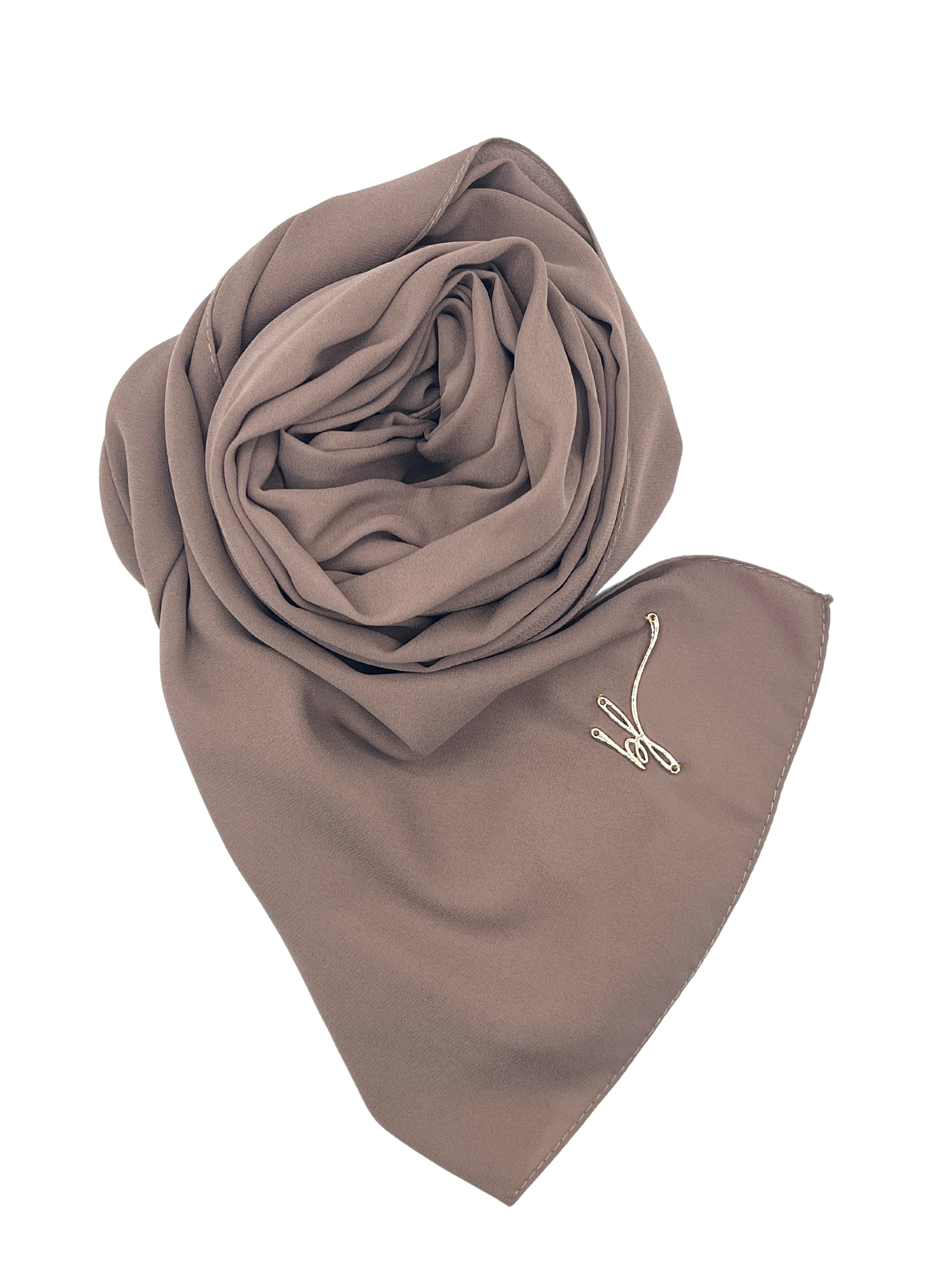 BROWN LUXURY QUEEN CRÊPE HIJAB | BELA FAZANI