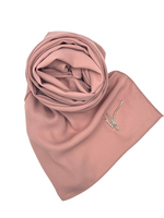 Load image into Gallery viewer, DUSTY ROSE LUXURY QUEEN CRÊPE HIJAB | BELA FAZANI
