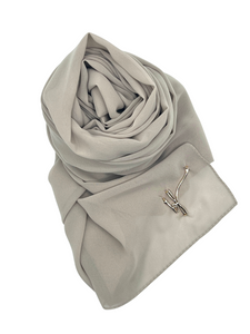 GREY LUXURY QUEEN CRÊPE HIJAB | BELA FAZANI