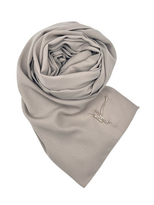 TAUPE LUXURY QUEEN CRÊPE HIJAB | BELA FAZANI