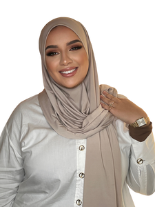 BEIGE LATTÉ LUXURY LYCRA HIJAB | BELA FAZANI