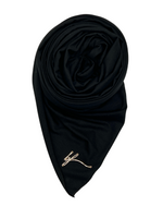 Load image into Gallery viewer, BLACK PREMIUM JERSEY HIJAB | BELA FAZANI
