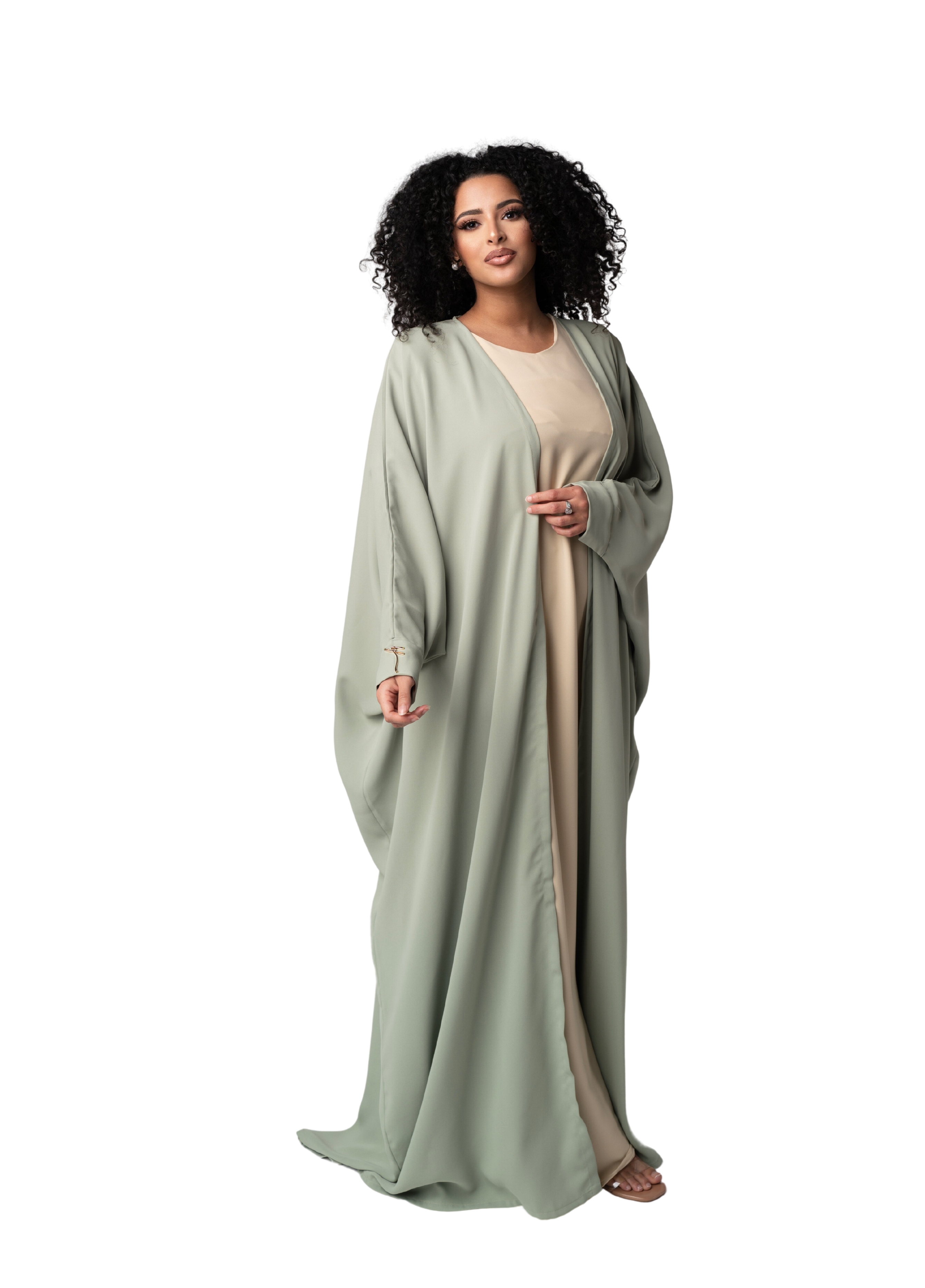 TASNEEM SIGNATURE KIMONO avec SOUS ROBE | BELA FAZANI